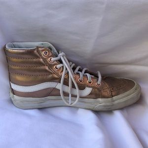 Rose gold metallic vans